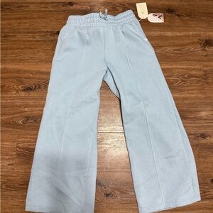 Blogilates Women’s Travel Trouser High-Rise Wide Leg Sweatpants- Light Blue